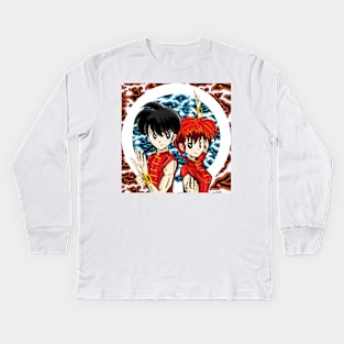 ranma nibunoichi in martial arts trouble ecopop anime Kids Long Sleeve T-Shirt